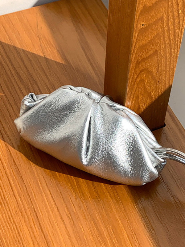 Geometric Pleated Solid Color Bags