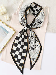 Plaid Printed Scarf Hair Band