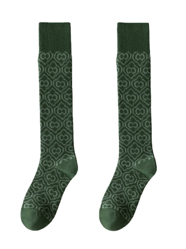 Stylish Selection Skinny Leg Checkered Socks Accessories