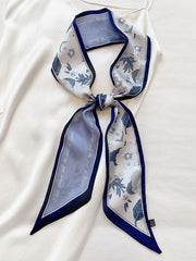 Original Floral Printed Hair Band&Silk Scarf