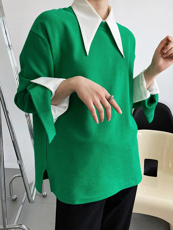 Stylish 3 Colors Solid Color Long Sleeves Blouse