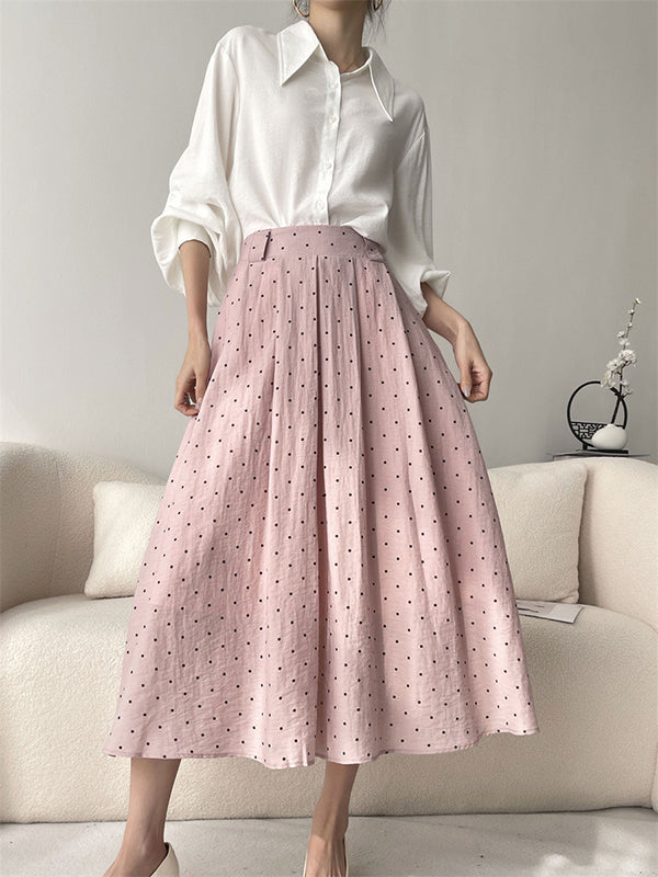 Pleated Split-Joint Sun protection Loose Puff Sleeves Lapel Blouses