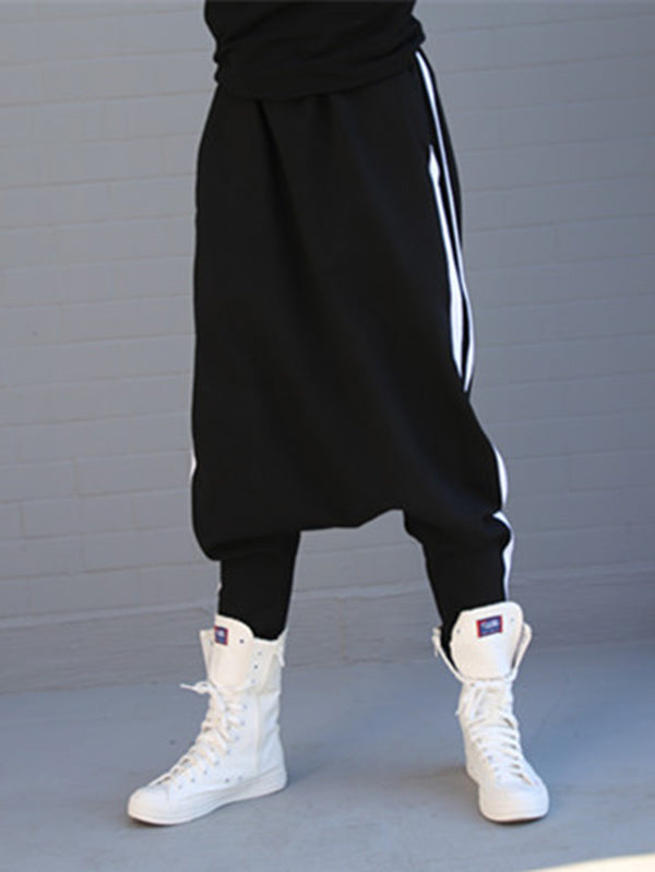 Loose Striped Empire Harem Pants