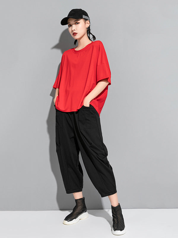 Solid Round-Neck T-Shirts