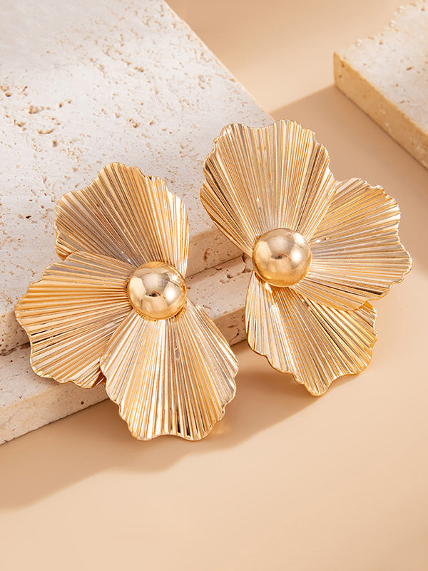 Flower Shape Irregularity Earrings Accessories