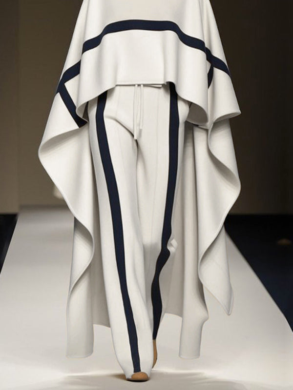Drawstring Striped Loose Trousers Casual Pants Bottoms