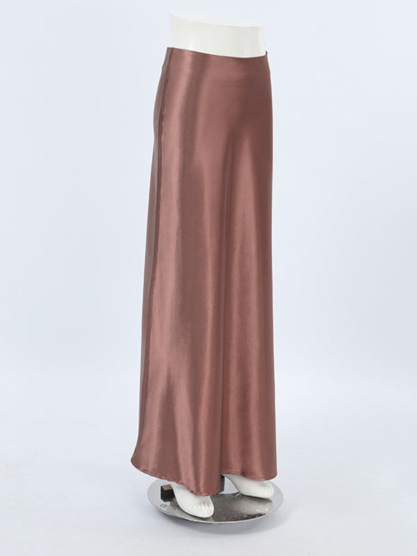 Solid Color A-Line Loose Skirts Bottoms