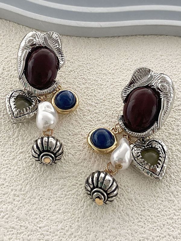 Animal Shape Heart Shape Shiny Irregularity Earrings Accessories