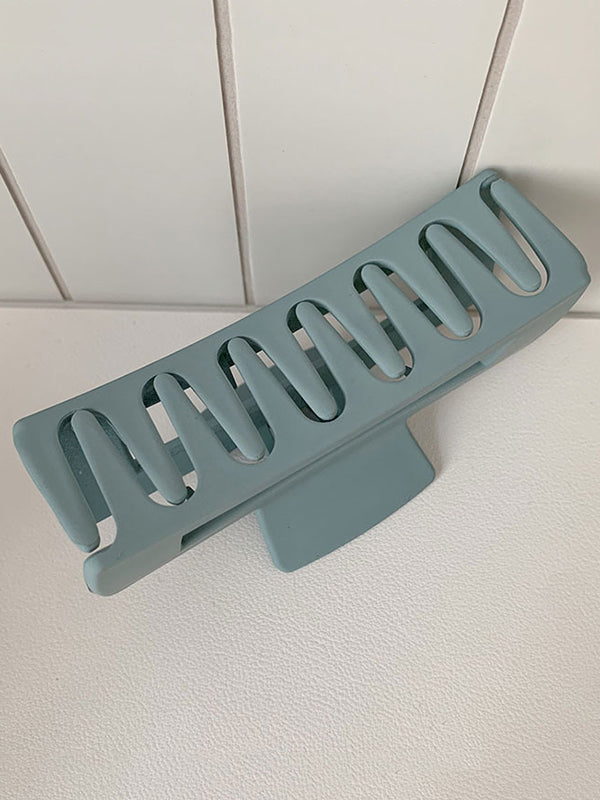 Geometric Hollow Solid Color Hairclaw Clawclip