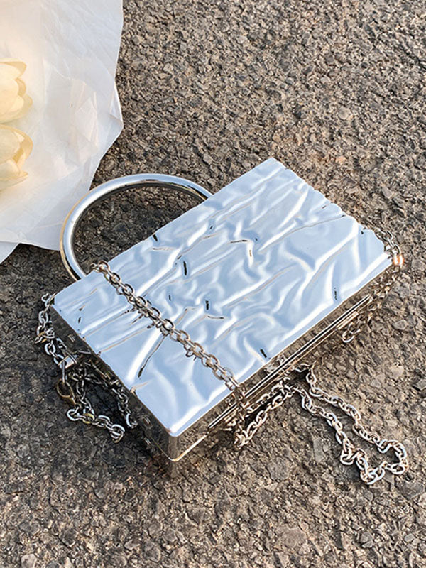 Chains Solid Color Handbags Crossbody Bags