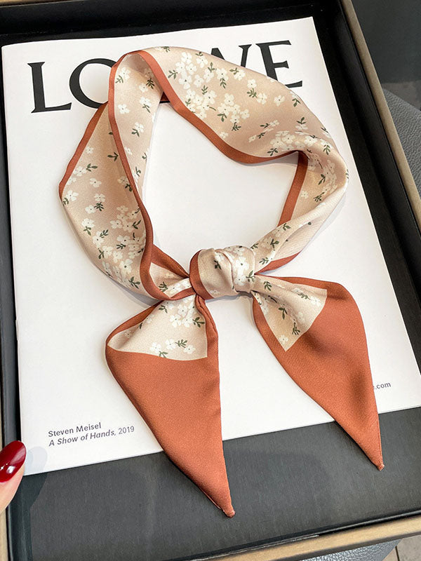 Contrast Color Floral Printed Shawl&Scarf