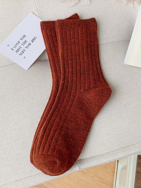 Elasticity Solid Color Socks
