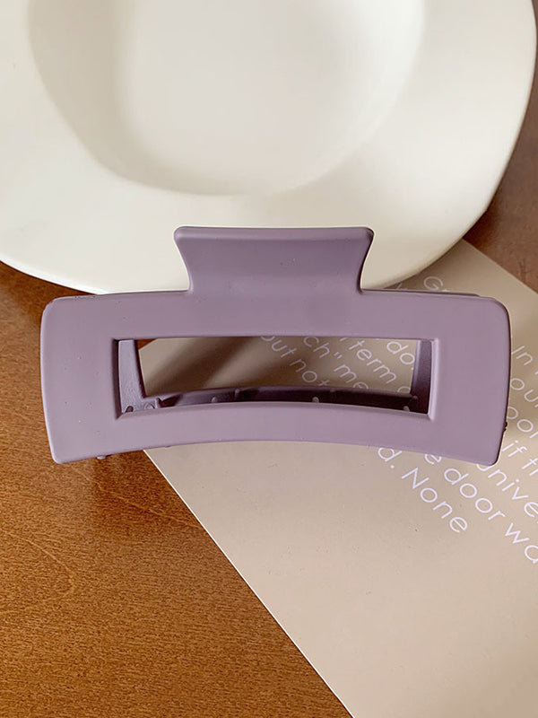 Geometric Hollow Solid Color Hairclaw Clawclip