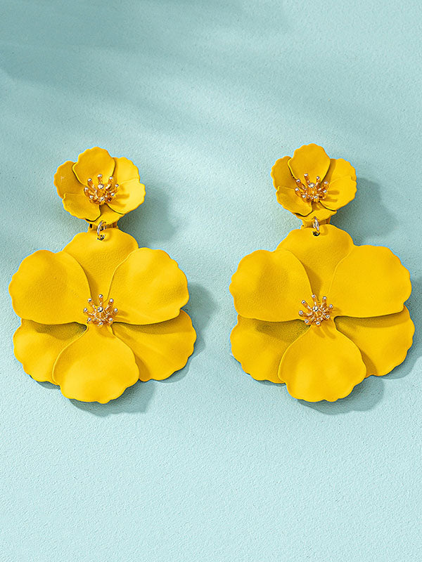 Flower Shape Earrings Accessories Drop Earrings