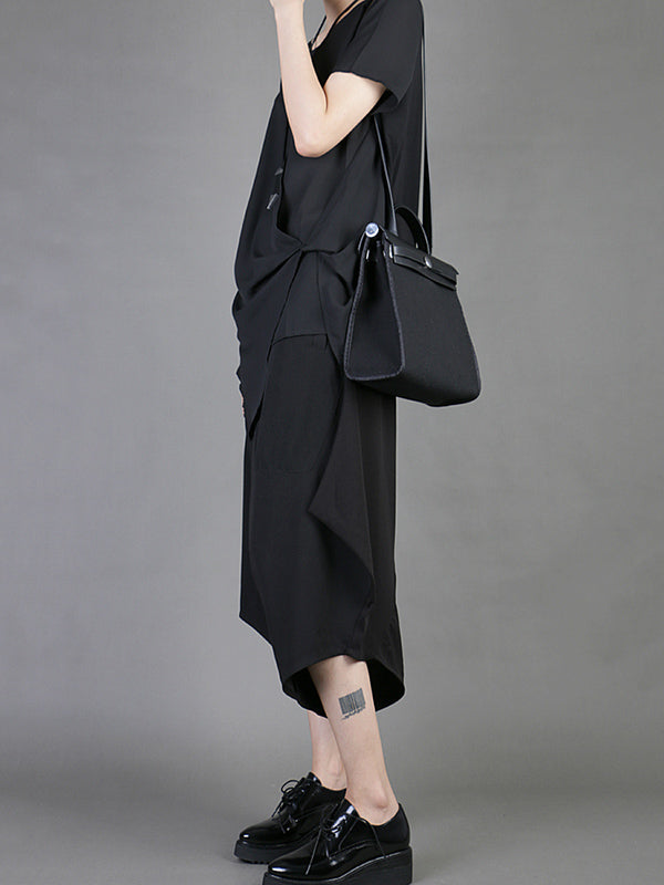 Casual Chiffon Cropped T-Shirt