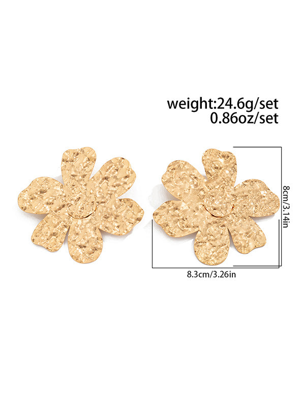 Flower Shape Irregularity Earrings Accessories
