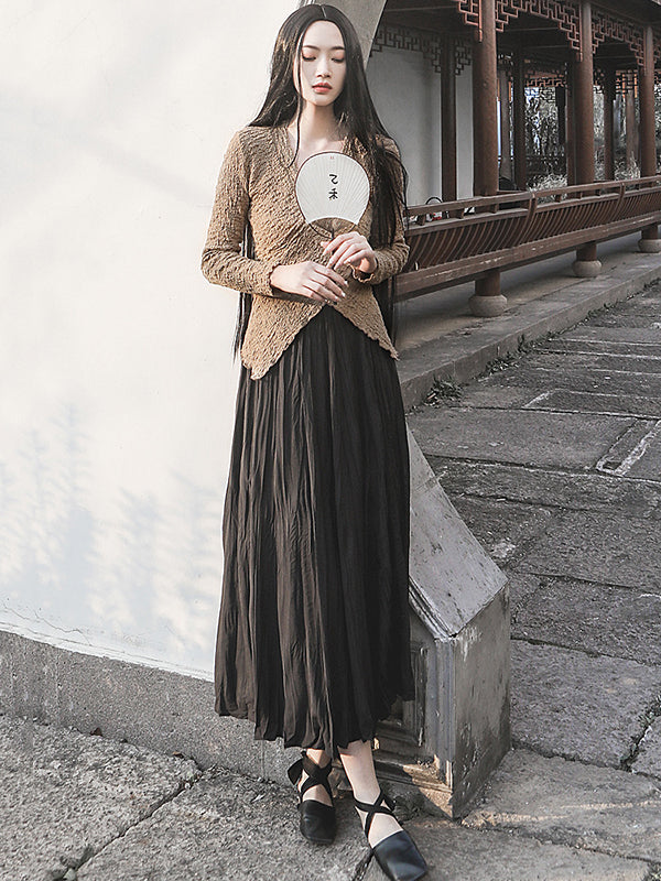 Urban Long Sleeves Skinny Solid Color V-Neck T-Shirts Tops