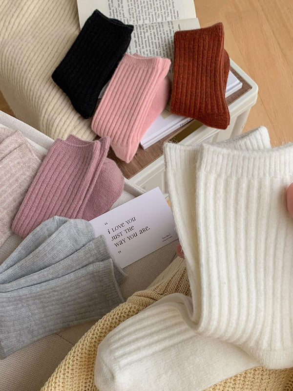 Elasticity Solid Color Socks