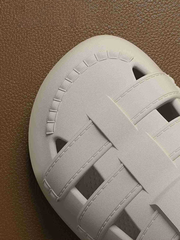 Hollow Round-Toe Split-Joint Sandals Platform Shoes