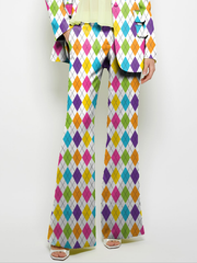 Pockets Printed Loose Wide Leg Trousers Pants