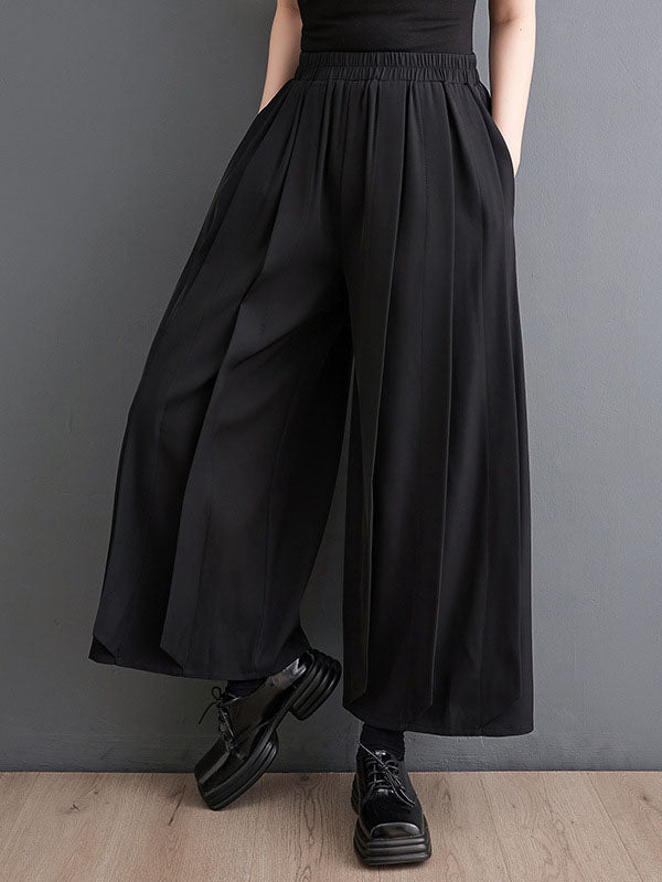 Pleated Loose Ninth Pants Casual Pants Bottoms