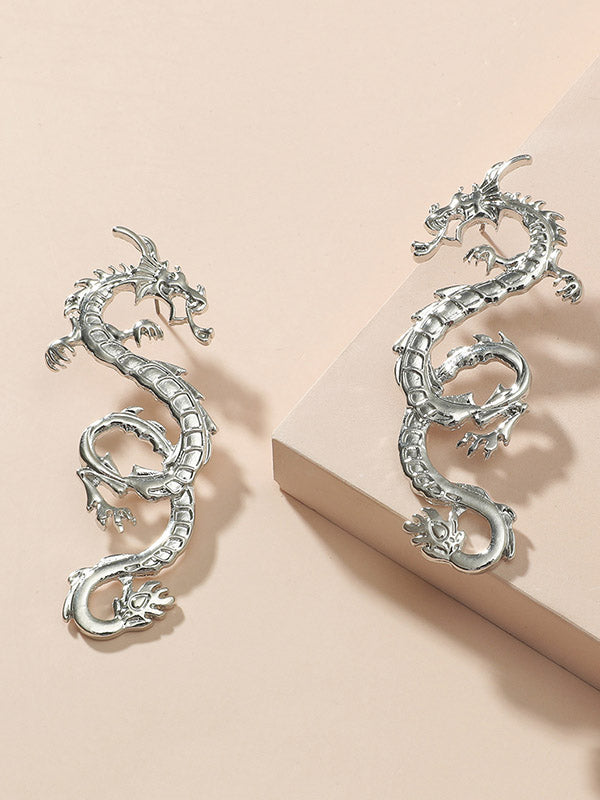 Animal Shape Solid Color Drop Earrings