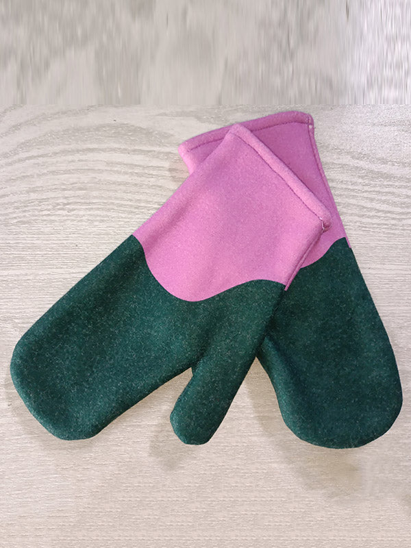 Casual Keep Warm Floral Embroidered Mittens