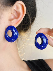 Geometric Solid Color Drop Earrings