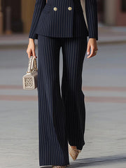 Loose Wide Leg Striped Pants Suits Bottoms Trousers