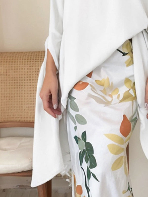 See-Through Split-Joint Batwing Sleeves Loose Round-neck Blouses&shirts Tops