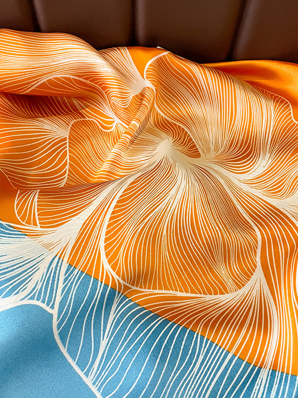 Contrast Color Printed Sun-Protection Shawl&Scarf