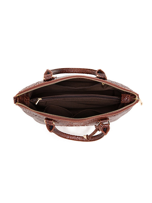 Alligator Print Pleated Split-Joint Handbags Bags