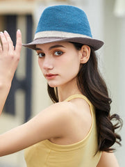 Contrast Color Woven Sun-Protection Hats&Caps