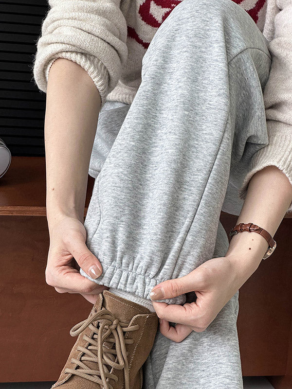 Elasticity Split-Joint High Waisted Loose Trousers Pants