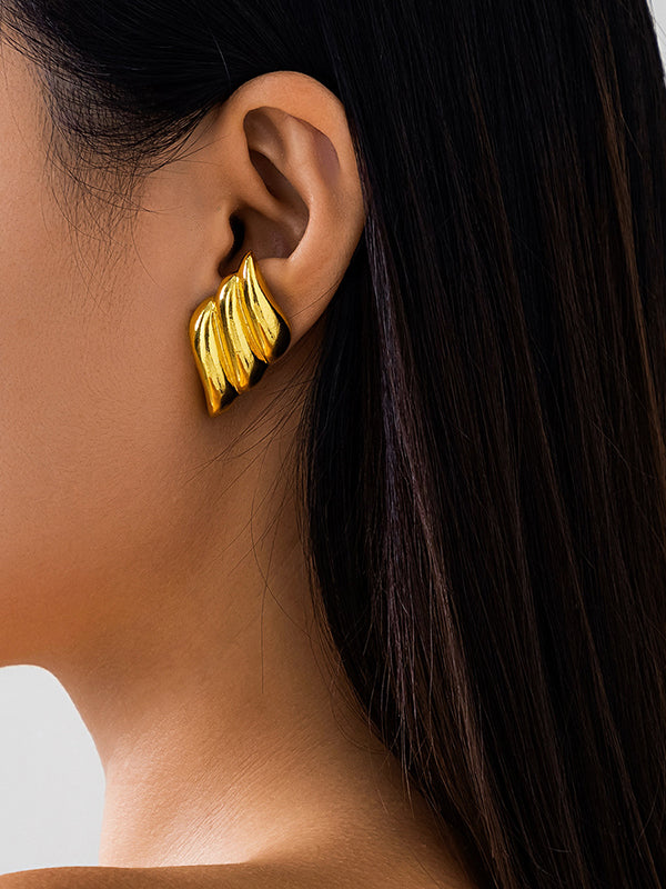 Geometric Solid Color Drop Earrings