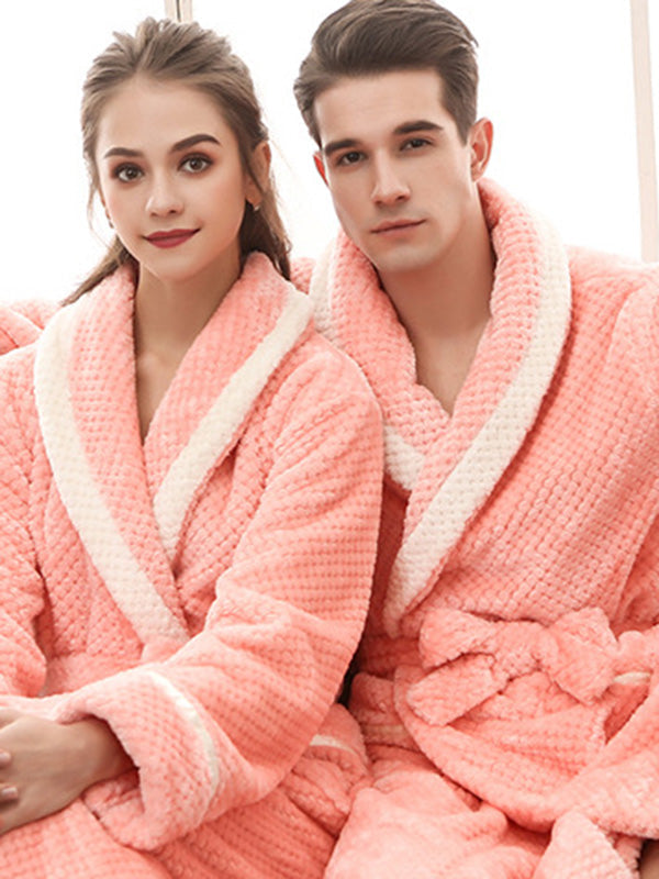 Comfortable Solid Warm Pajama Robe