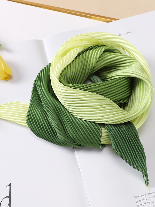Casual Pleated Contrast Color Shawl&Scarf
