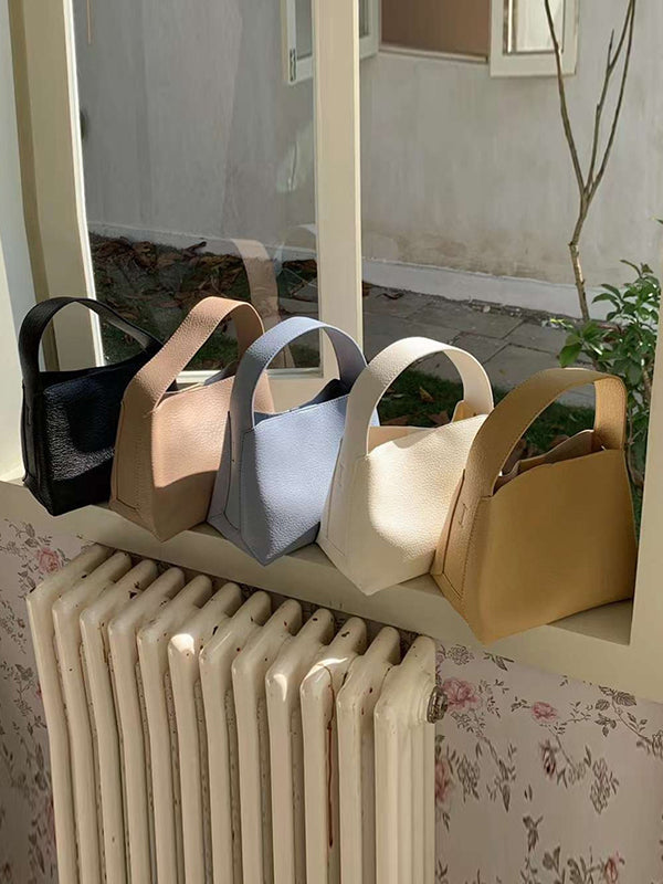 Solid Color Split-Joint Handbags Bags