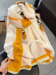 Leisure Floral Printed Sun Protection Scarf