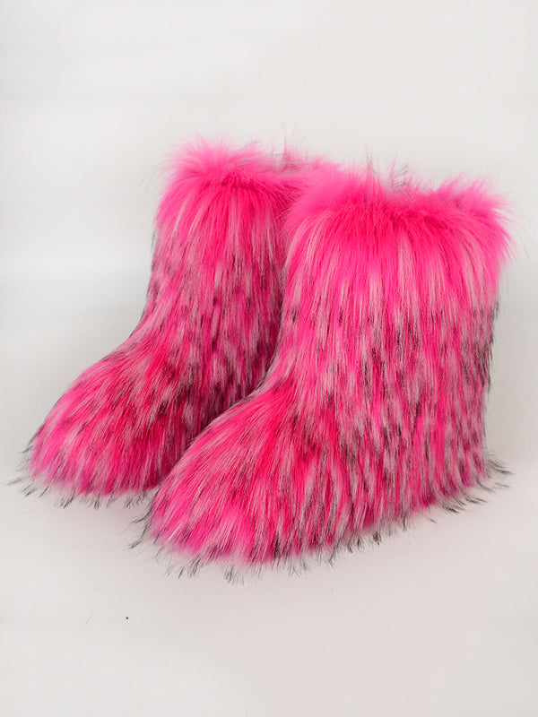 Contrast Color Keep Warm Boots