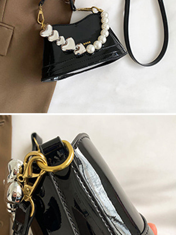 Chains Contrast Color Shiny Bag