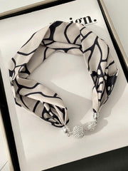 Printed Rhinestone Scarf