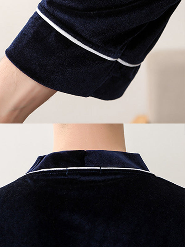 Comfortable Solid Bandage V-Neck Pajama Robe