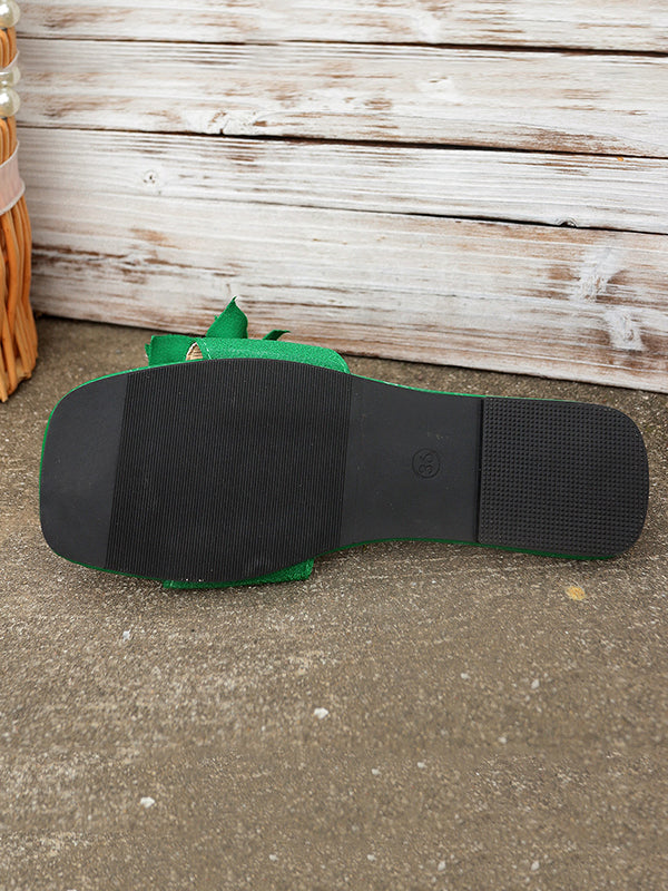 Flower Shape Open Toe Split-Joint Slippers Flat Shoes