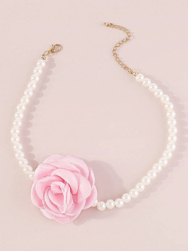 Three-Dimensional Flower Necklaces Accessories