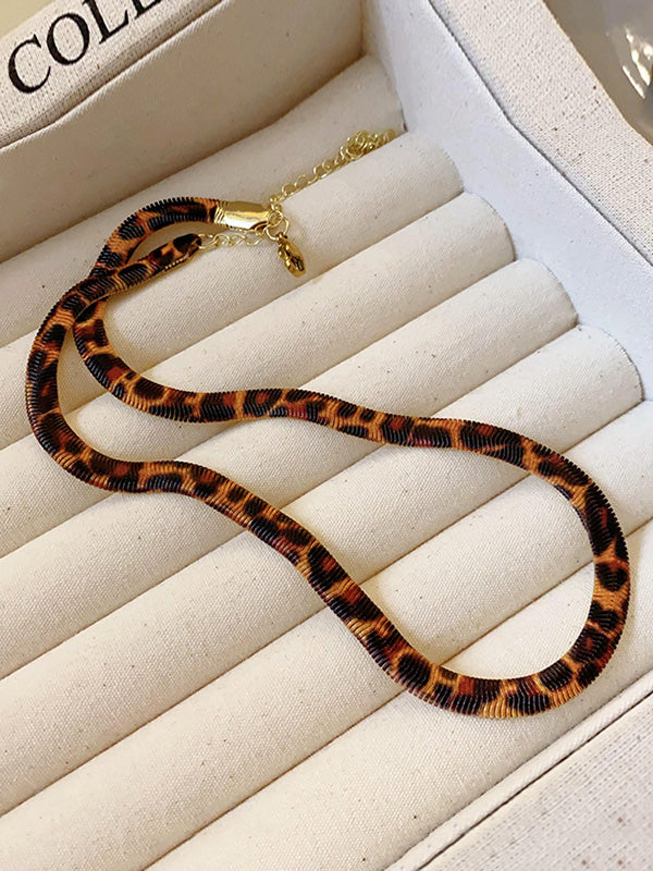 Leopard Snake Chain Necklaces Accessories