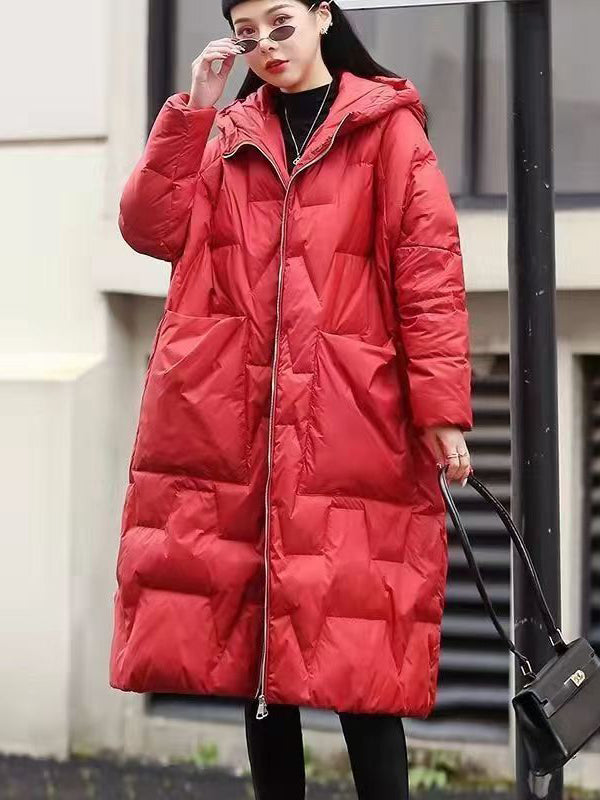 Vintage Loose Keep Warm Hooded Down Coat