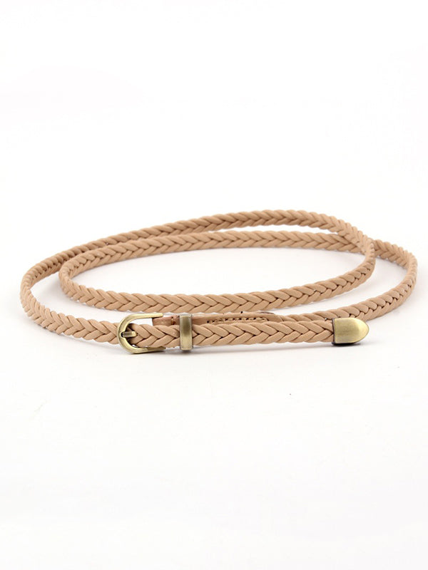 Urban Simple 13 Colors PU Weave Belt