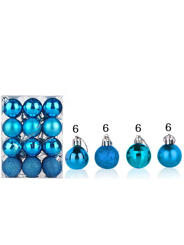 24Pcs Colorful Ball Christmas Tree Decoration