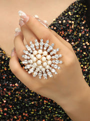 Geometric Rhine Stones Shiny Rings Accessories